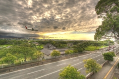 福岡の夕暮れ