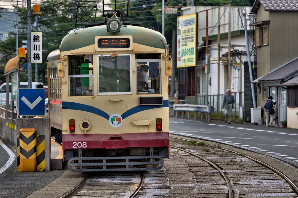 鏡川橋の石畳