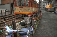 スーパーカブのある電景