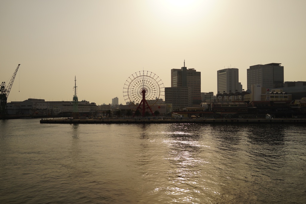 神戸港の夕景