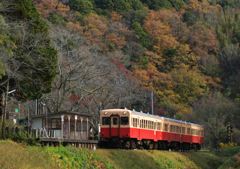 晩秋の上総大久保駅