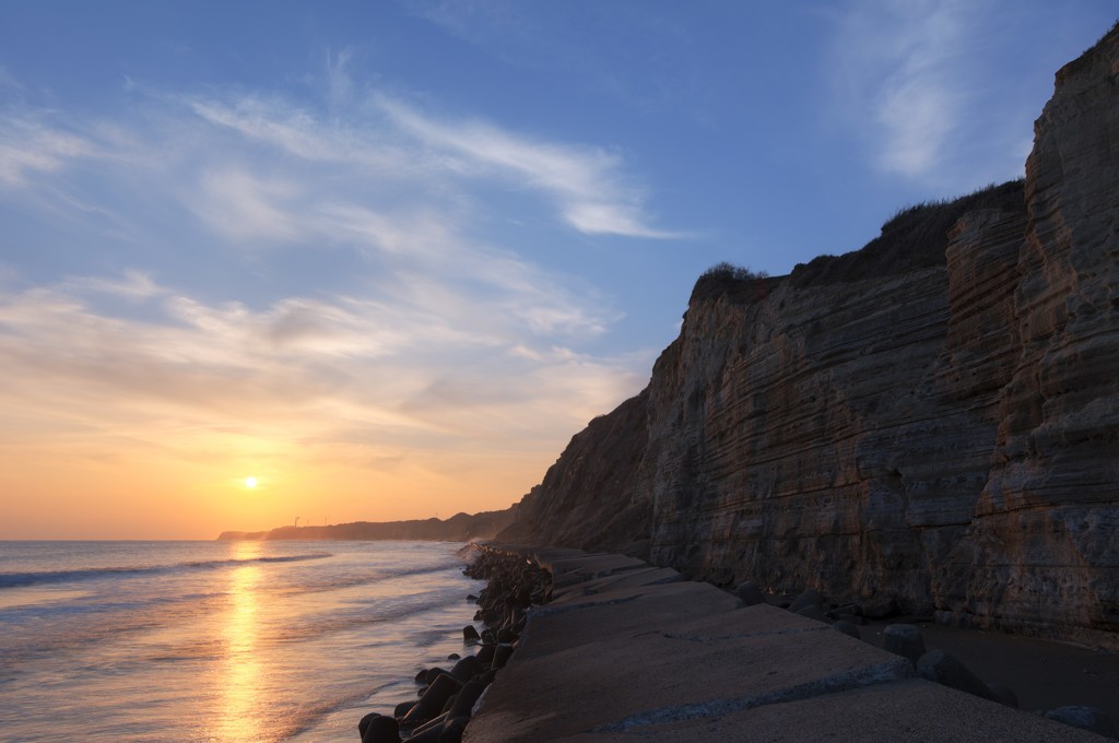 屏風ヶ浦の夕景　１