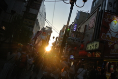 大阪の夕日