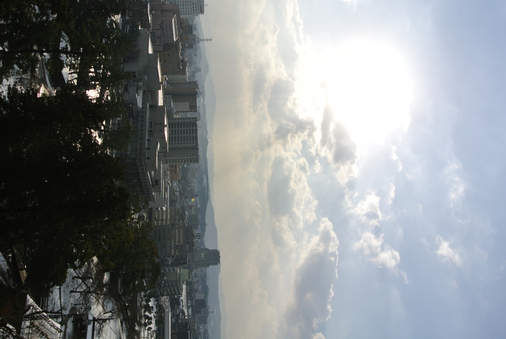 松江城から