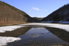 田園の雪融け