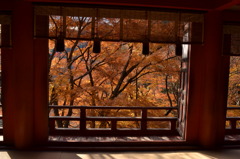 談山神社拝殿からの紅葉