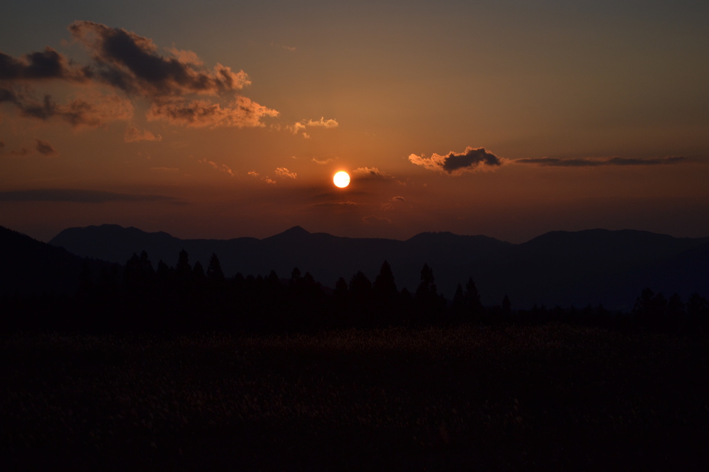 曽爾高原夕日