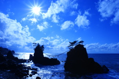 冬晴れの機具岩(hatagoiwa)