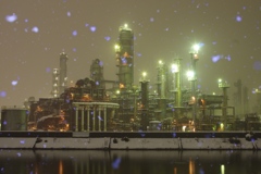 プラントに降る雪