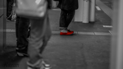 紅い靴～　履いてた～