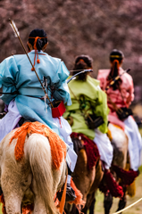 流鏑馬の　女性騎士