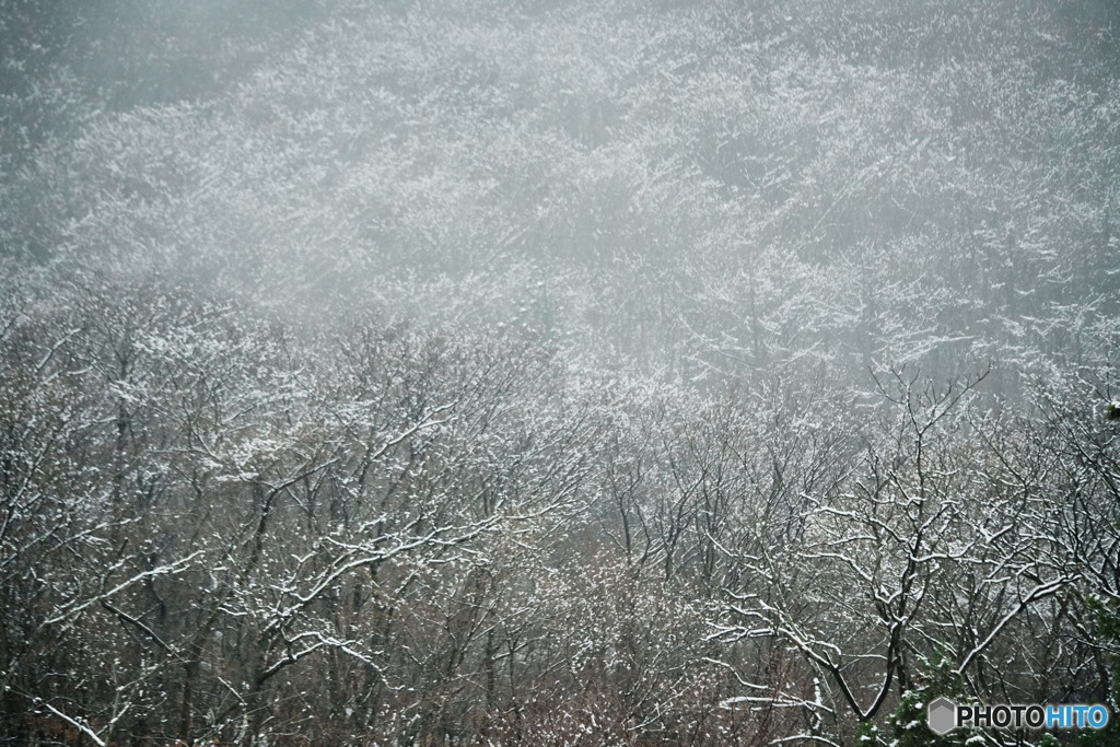 吹雪く、山の時間