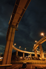 室蘭夜景　～　白鳥大橋ランプ1