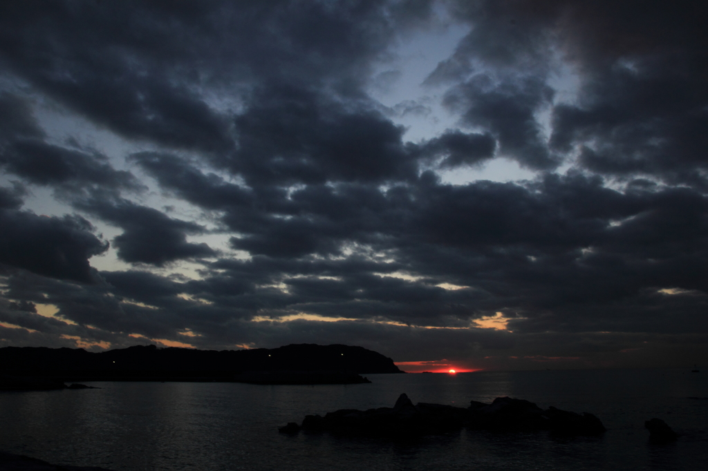 夕日から夕闇へ_南房総