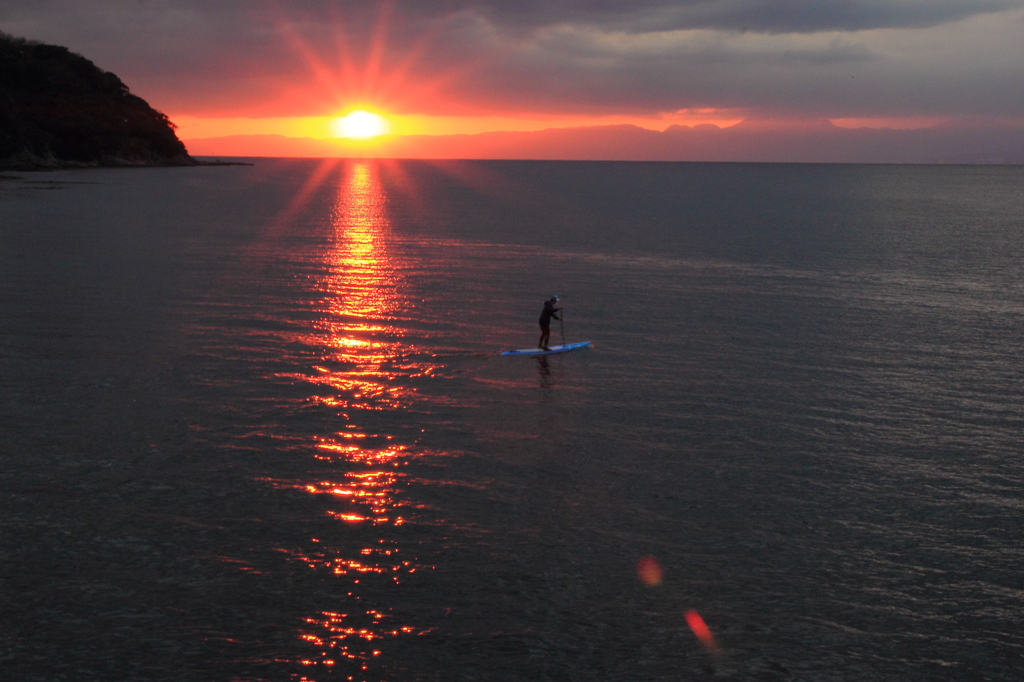 江ノ島の夕日