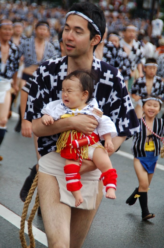 山笠　父と子で参加