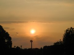 公園の夕暮れ