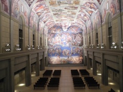 ミケランジェロの有名な「最後の審判」バチカン宮殿