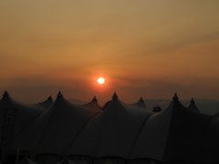 外国みたいな夕陽