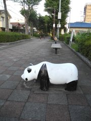 街中にパンダがいた