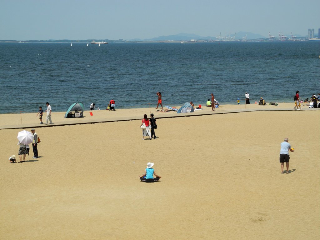 砂浜の人