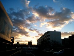 家の近くからの夕焼け