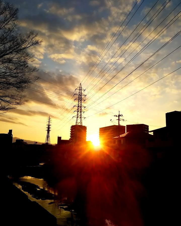 夕焼け時