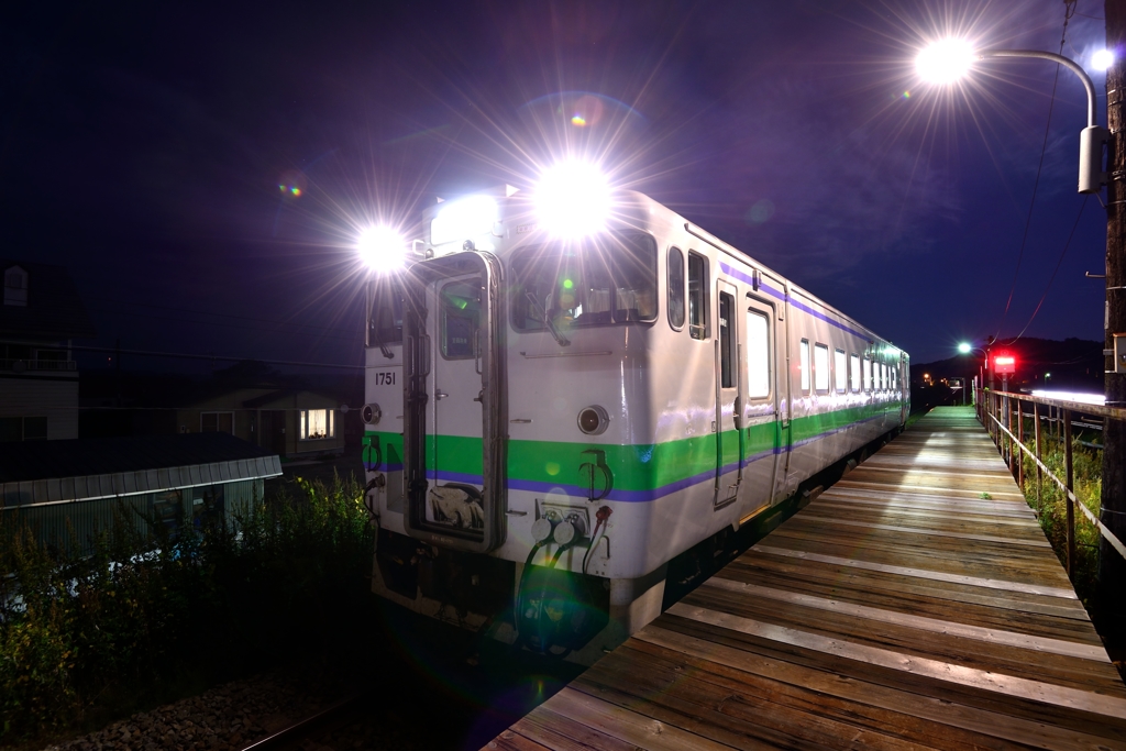 根室本線稲士別駅最終列車