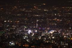 藻岩山夜景（大通方面を望む）