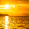 サロマ湖キムアネップ岬の夕日