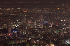 藻岩山夜景（札幌駅方面を望む）