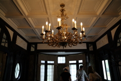 The chandelier.
