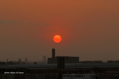 平成最後の赤い夕陽