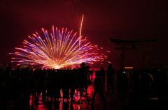 厳島水中花火