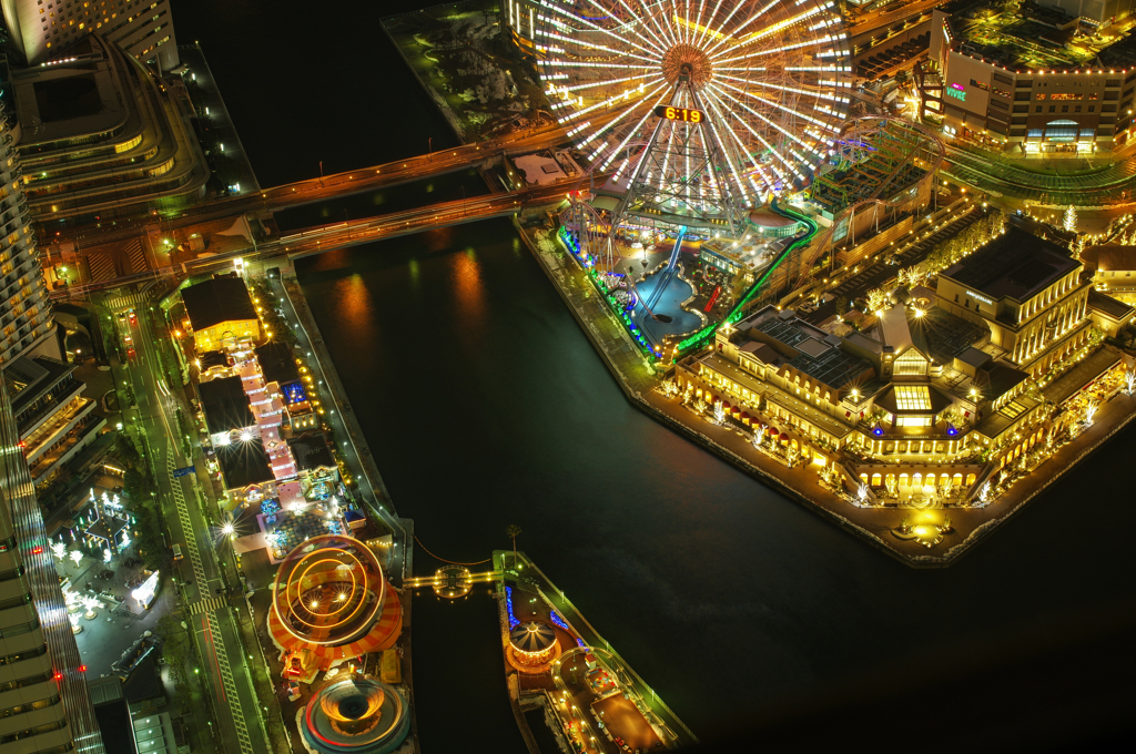 横浜夜景HDR