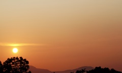 もいわ山からの夕日