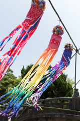 鶴ヶ岡八幡宮入り口にて