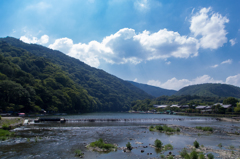 渡月橋からの景色