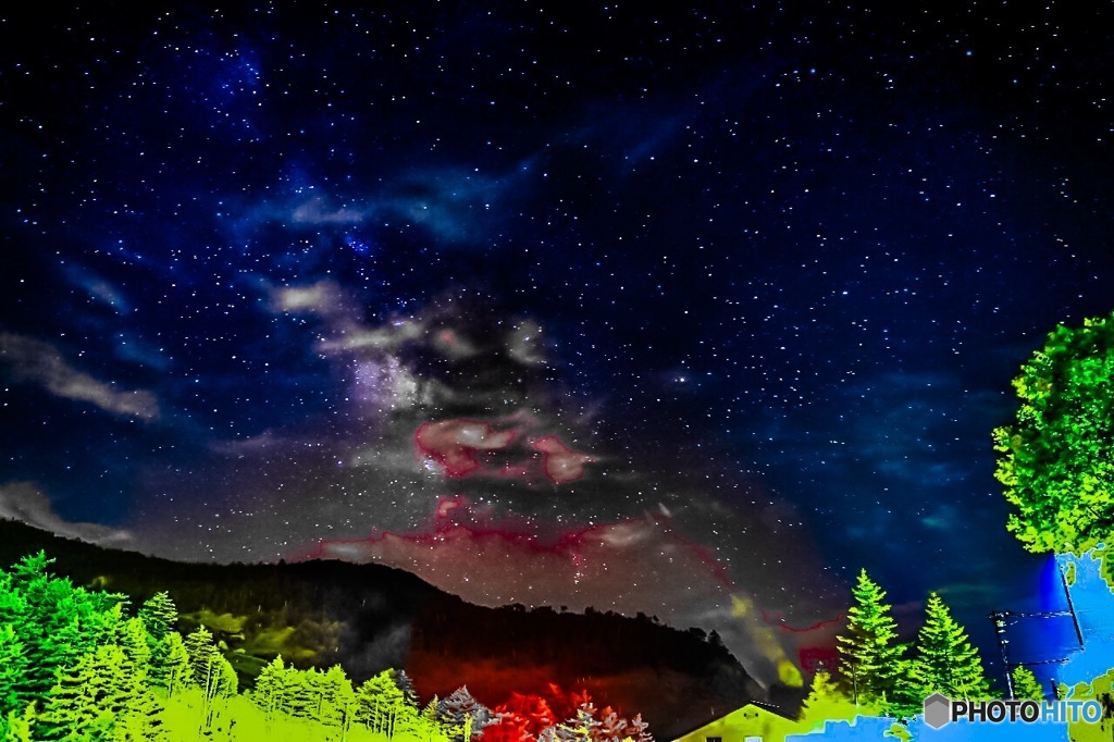 万座の夜空