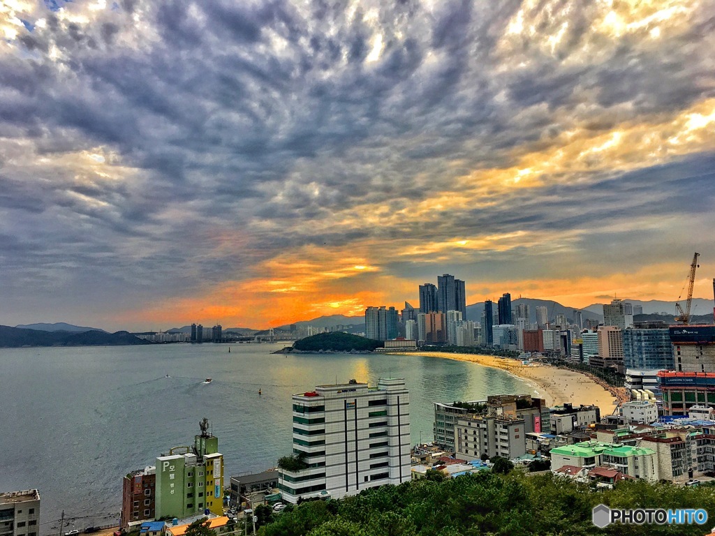 台風の前に