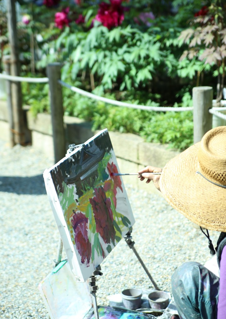絵の中の牡丹