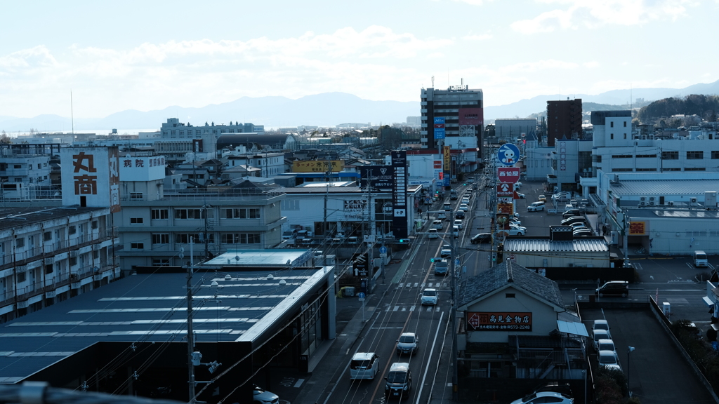 見下ろした小さな町