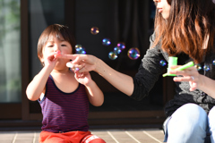 シャボン練習中