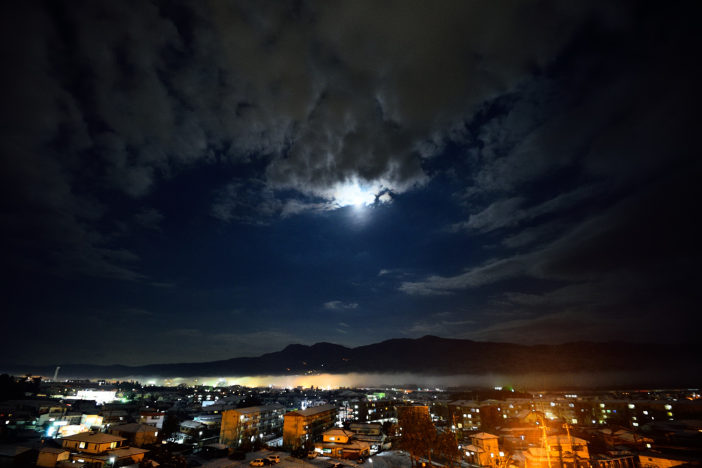 月夜と箱根とボクの住む町