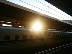名古屋駅の夕景