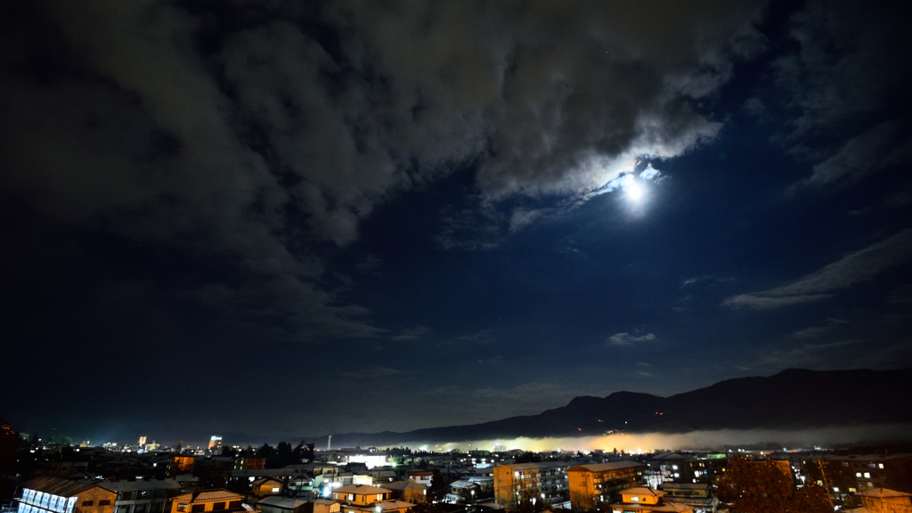 月夜の町