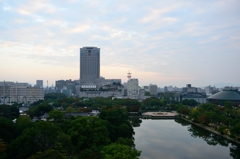 広島城の天守閣から見る街並み
