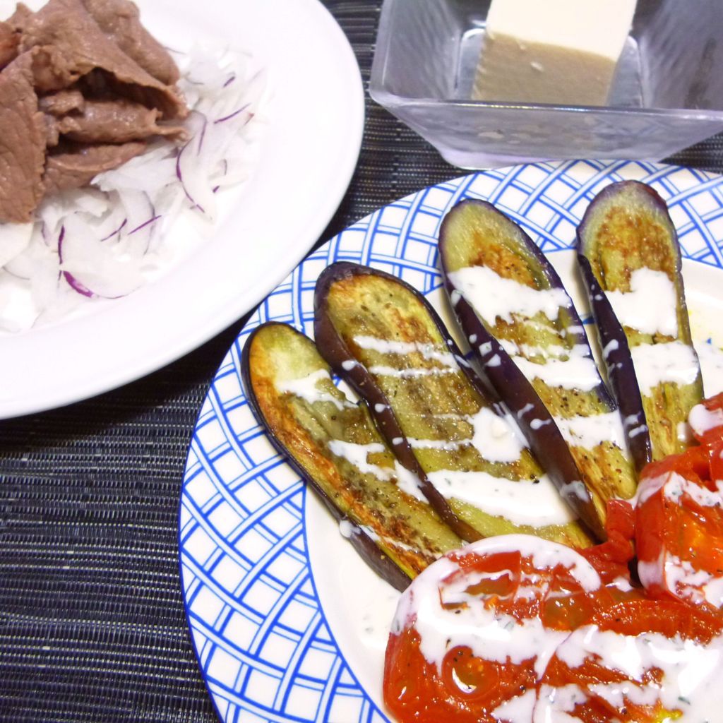 茄子とトマトのソテー