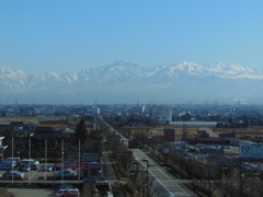 富山空港からの立山連峰♪