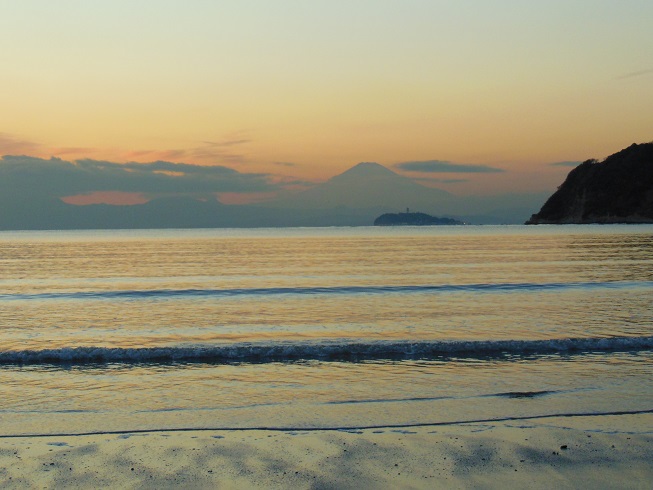 逗子海岸からの富士山♪